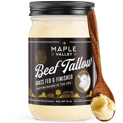 Rendered Grass Fed Beef Tallow 14oz | Maple Valley | USDA Inspected | Made in US - Image 1 of 4