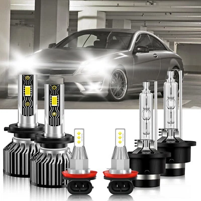 LED HID Headlight Bulbs High Low Fog Light For Mercedes-Benz CL63 AMG 2008-2008 - Image 1 of 4