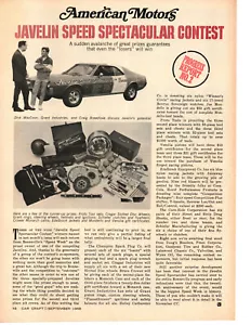 1968 AMC JAVELIN / BONNEVILLE SPEED SPETTACULAR CONTEST #2 ~ ARTICOLO ORIGINALE / ANNUNCIO - Foto 1 di 2