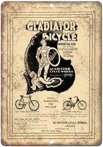 The American Wheelman Gladiator Bicycle Ad 12" x 9" Reproduction Metal Sign B327 - Picture 1 of 1