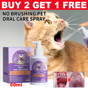 Teeth Cleaning Spray for Dogs & Cats, Pet Oral Spray Clean Teeth 50ML
