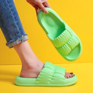Home Soft Slippers Non Slip Platform Bathroom Thick Bottom Sandals Flip Flops - Picture 1 of 34