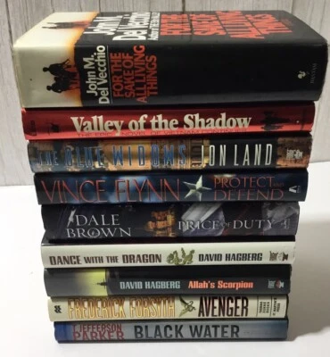 Mix Lot of 6 Suspense & War Hardcover Novels Fiction, David Hagberg, Vince Flynn Foto 1 de 4