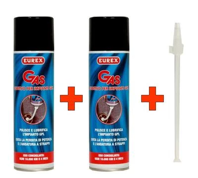 2 BOMBOLETTE GAS ADDITIVO PULITORE PER IMPIANTI AUTO GPL + 1 CANNUCCIA - Immagine 1 di 3