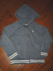 Girls school clothes size 5 blue OshKosh fall/winter zipper hooded sweater - Picture 1 of 4