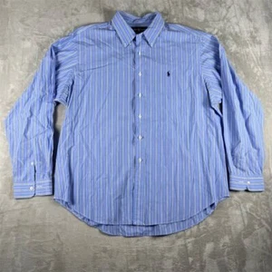 Camisa Oxford Ralph Lauren Para Hombre 2XL Azul Rayas Manga Larga Calce Clásico - Imagen 1 de 5