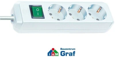 Brennenstuhl Línea Eco Regleta Enchufes 3-fach, Interruptor, 5m Cable, Blanco /# - Imagen 1 de 4