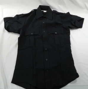 LIBERTY 771MNV SHORT SLEEVE MENS SIZE 18-18.5 POLICE SHIRT DARK NAVY - Picture 1 of 3