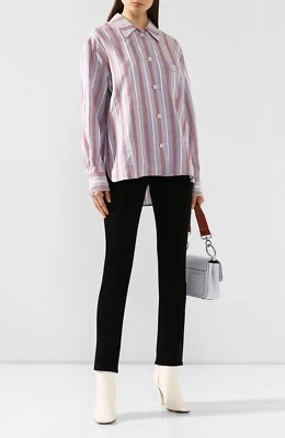 Isabel Marant Striped Button Up in Blue/Red/Pink Size FR 42  - Image 1 of 4