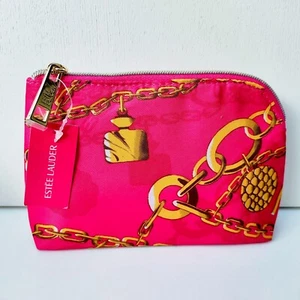 ESTEE LAUDER Pink Makeup Cosmetics Bag Purse, Small Travel Toiletry Pouch, New!! - Picture 1 of 7