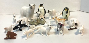Juego de 22 PIEZAS Animales Árticos Animales Polares Juguetes con Oso Polar y Más Nuevo - Imagen 1 de 16