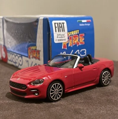 Coche Miniatura Fiat 124 Spider 1/43 Burago Nuevo Con Caja - Imagen 1 de 4
