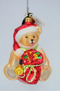 NUEVO CON ETIQUETAS CHRISTOPHER RADKO PELUCHE NOTICIAS $79 Oso Alemán Navidad Alemania ORNAMENTO - Imagen 1 de 2