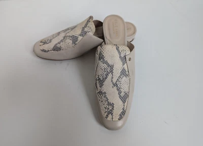 Cole Haan Mujer 8.5 B Ryan Mula En Cuero Piedra-Pitón Sin Cordones Tacón Cuadrado Foto 1 de 4