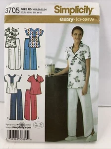 Camisetas y pantalones SIMPLICITY #3705 Misses' fáciles de fregar talla U5-16-24 NUEVOS SIN CORTAR FF - Imagen 1 de 2
