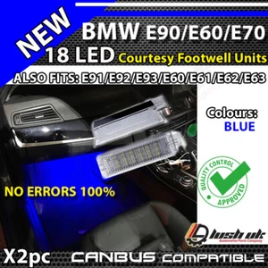 2 luces interiores de cortesía LED para puerta de pozo de pie BMW azul E90 E91 E93 E70 E71 - Imagen 1 de 4