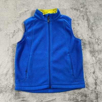 Chaleco polar clásico de montaña LL Bean Kids niños M azul exterior Gorpcore 258503 Foto 1 de 4