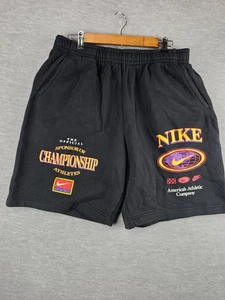 Nike Sportswear Club Americana Sponsor of Champions Black Shorts Men’s Sz XL - Picture 1 of 10