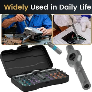 Home Repairs 24 In 1 Multi Bit Magnetic Screwdriver Set Multifunctional Toolbox  - Picture 1 of 23