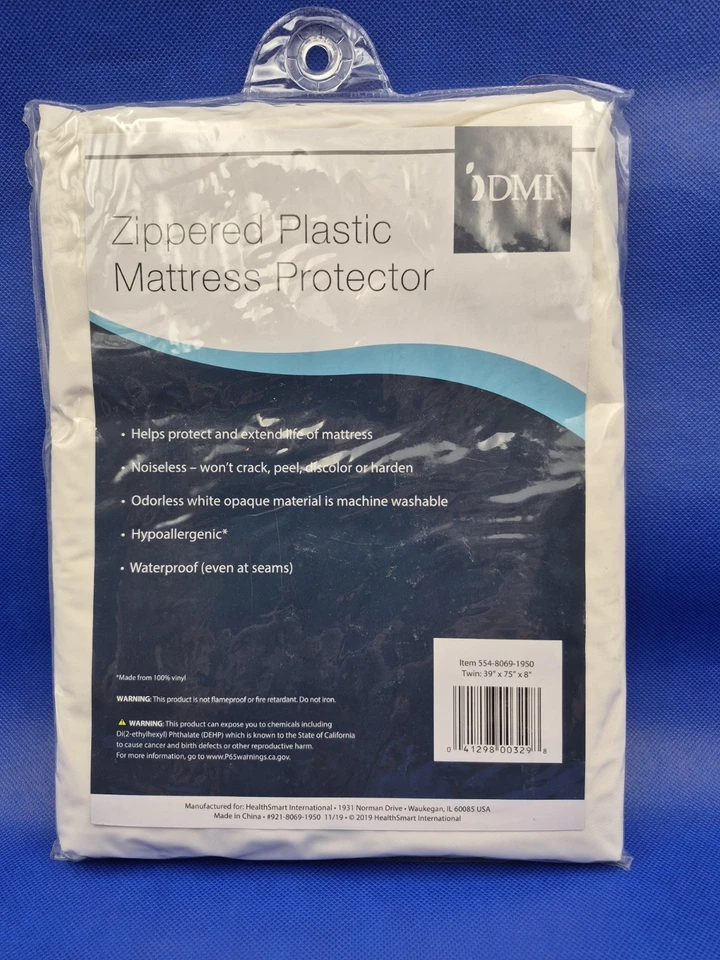 Dmi Mattress/Box Spring Protector 39"W White 554-8069-1950 Dmi 554-8069-1950