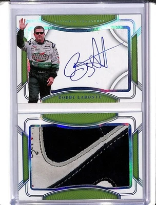 2023 National Treasures Bobby Labonte Jumbo Shoe Tongue Patch Booklet Auto #/2 - Image 1 of 2