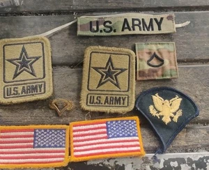GENUINE U.S. ARMY PATCH LOT: US ARMY STAR LOGO AND MORE- EMBROIDERED - Picture 1 of 10