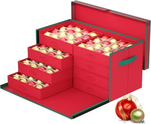 Weihnachtsschmuck Aufbewahrungsbox mit Trennwänden hält bis zu 128-3" Weihnachtsschmuck - Bild 1 von 8