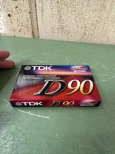 New Factory Sealed TDK D90 High Output IEC I/Type I Cassette Tape Normal Bias - Picture 1 of 3