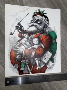 “Merry Old Santa Claus” 1862 Thomas Nast Print 10” x 12” - Picture 1 of 7