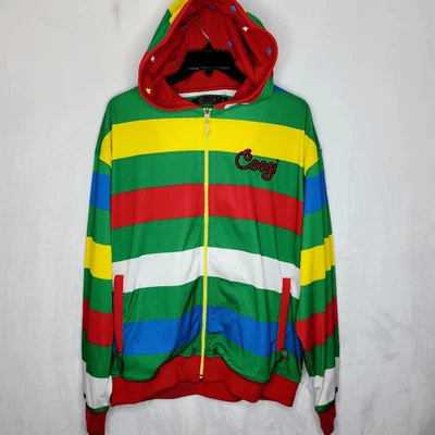 Sudadera con Capucha COOGI Multicolor Rayas Cremallera Completa Talla XXL Foto 1 de 4