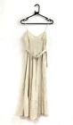 ASOS DESIGN Beige Linen & Cotton Blend Tiered Midi Summer Sun Dress Size 12