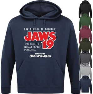 Felpa con cappuccio JAWS 19 divertente slogan geek nerd squalo ritorno al futuro uomo top - Foto 1 di 17