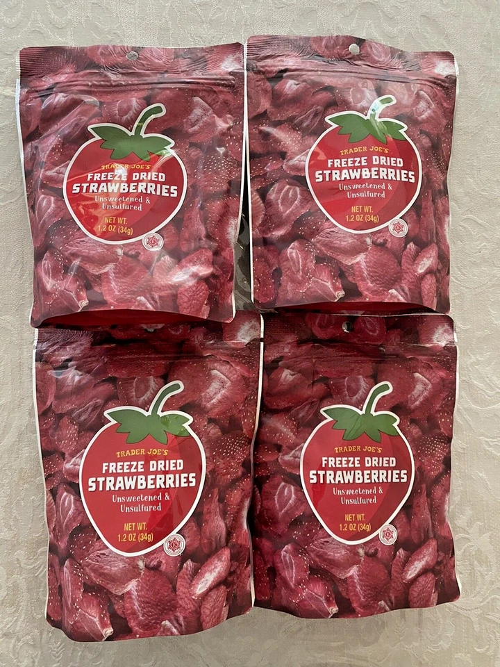 Trader Joe's Freeze Dried Strawberries Unsweetened & Unsulfured 1.2oz