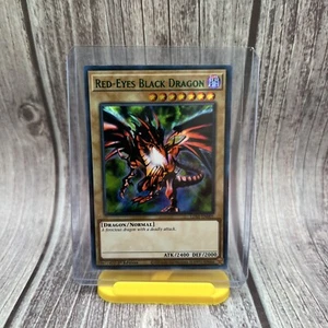 Yugioh Red-Eyes Black Dragon Green Ultra Rare LDS1-EN001 1st Ed - Picture 1 of 2