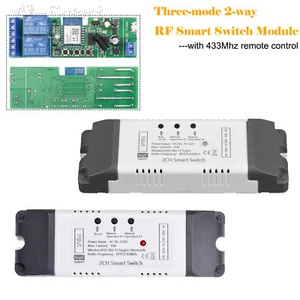 Modulo switch intelligente RF 2 canali Wifi telecomando modulo interruttore relè interruttore 433 MHz - Foto 1 di 27