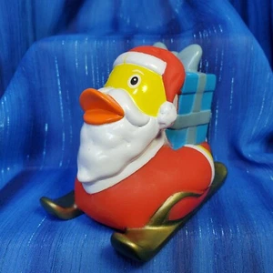 Trineo de Navidad de Santa con regalo pato de goma de Factotum NUEVO - Imagen 1 de 6