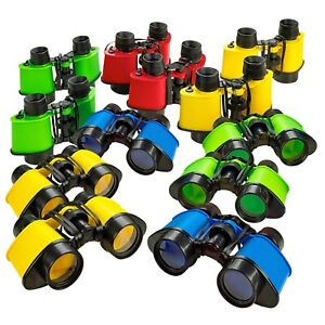 Kids Toy Binoculars with Neck Strap - 12 Pack - Pretend Play Binocular Set