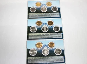 Lote de 3 monedas de Estados Unidos 2013 de los cuartos estatales serie 2 de los parques nacionales - Imagen 1 de 2