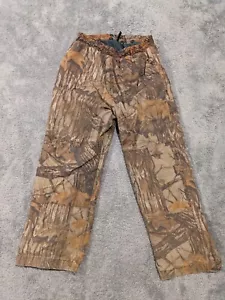 Cabelas Camo Pants Mens Large Vintage Goretex Nylon Lined Leaf Tree Hunting - Picture 1 of 12