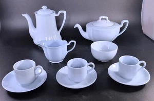 Set of Johnson Brothers Greydawn Blue Tea&Coffee Pot Teacup Milk Jug Sugar Bowl - Picture 1 of 7