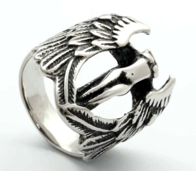Богиня Венера ангел крест кольцо из нержавеющей стали мотоциклиста рок ювелирных изделий кольцо размер 7-13 - Изображение 1 из 4