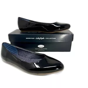 Zapatos planos Dr. Scholl's Really Black charol 10M NUEVOS con caja - Imagen 1 de 9