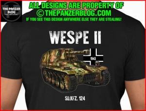 Wespe Panzer II T-Shirt WWII German Tank - Picture 1 of 49