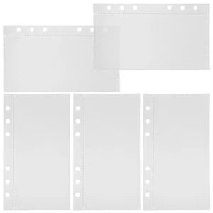 5pcs Binder Pockets Document Wallet Binder Pockets Plastic Binder Folders - Picture 1 of 18