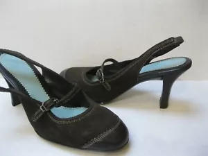 Cole Haan Brown Suede and Leather Slingback Pumps Shoes Heels 6B, EUC - Picture 1 of 5