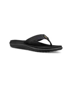TEVA WOMENS SANDALS.NEW VOYA FLIP FLOP BLACK ARCH SUPPORT SLIP ON VEGAN S24