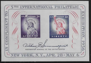 US Scott 1075, 1956, # Cent & 8 Cent FIFEX Sheet, Mint, OG, NH, F/VF - Picture 1 of 1