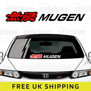 MUGEN Sticker - 55cm Decal Graphic - JDM Slammed Window Civic Honda Integra CRZ - Picture 1 of 3