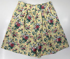 Vintage Womens Lucia Petites Shorts Size 6 Petite Yellow Floral High Waisted 