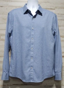 Camisa informal UNTUCKIT para hombre talla XL azul claro LS algodón abotonada frente en muy buena condición - Imagen 1 de 8